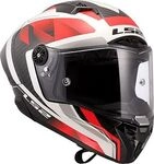 LS2 FF805 Thunder GP Aero Raute, Integralhelm - Schwarz/Wei&szlig;/Rot - XS