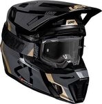 Leatt 8.5 Camo, Motocrosshelm - Schwarz/Grau/Gold - XS