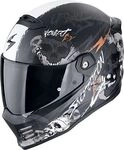 Scorpion Covert FX Skullz, Integralhelm - Matt Schwarz/Grau/Gold - XXL