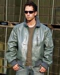 Mil-Tec BW Flieger, Lederjacke - Grau - 48