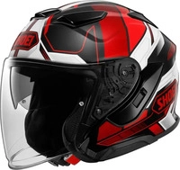 Shoei 13.10.100.6, Shoei J-Cruise 3 Whizzy, Jethelm - Schwarz/Wei&szlig;/Rot - XL