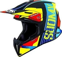 Suomy X-Wing Amped, Motocrosshelm - Schwarz/Gelb/Rot/Hellblau - XS