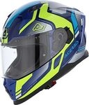 Acerbis X-Way, Integralhelm - Dunkelblau/Blau/Neon-Gelb - XS