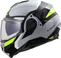 LS2 FF910 Advant II Triple, Modularhelm - Matt Hellgrau/Schwarz/Neon-Gelb - XS