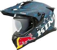 Kini ADV X Red Bull 2.0, Endurohelm - Matt Dunkelblau/Wei&szlig;/Blau - XS