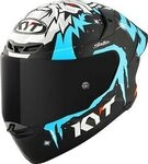 KYT TT-Revo Masia Replica Winter Test, Integralhelm - Matt Schwarz/Hellblau/Wei&szlig; -