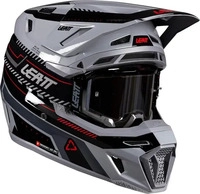 Leatt 1026000154, Leatt 8.5 V26, Motocrosshelm - Grau/Schwarz/Rot - XL