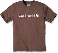 Carhartt Dearborn Relaxed Logo, T-Shirt - Braun/Wei&szlig; - M