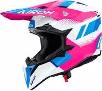 Airoh WRAV54, Airoh Wraaap Vision, Motocrosshelm - Pink/Wei&szlig;/Hellblau - S