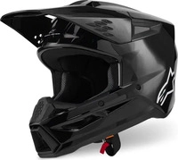 Alpinestars 8300426-1180-XXL, Alpinestars S-M3 Solid, Motocrosshelm - Schwarz - XXL