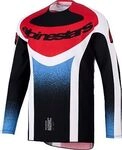 Alpinestars Techstar Knif, Trikot - Schwarz/Wei&szlig;/Rot/Hellblau - L