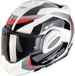 Scorpion EXO-Tech Evo Pro Acuti, Modularhelm - Wei&szlig;/Grau/Schwarz/Rot - XXL