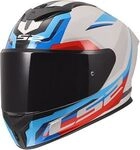 LS2 FF820 Rapid III Hyper, Integralhelm - Wei&szlig;/Blau/Rot - XXL