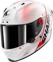 Shark HE0119EDWRXS, Shark Aeron Speed-Tech, Integralhelm - Wei&szlig;/Rot/Grau - XS