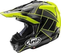 Arai MX-V EVO Peak, Motocrosshelm - Neon-Gelb/Grau/Schwarz - XS