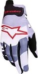 Alpinestars Radar Camo, Handschuhe - Grau/Helllila/Rot/Schwarz - XL