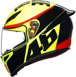 AGV K1 S Grazie Vale, Integralhelm - Schwarz/Neon-Gelb/Rot - S