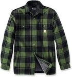 Carhartt Flannel Sherpa, Textiljacke - Schwarz/Gr&uuml;n - XXL