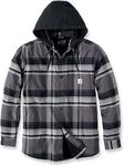 Carhartt Rugged Flex Flannel Fleece, Textiljacke - Schwarz/Grau - L
