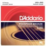 D'Addario A-Git.Saiten 12-52 12-String EJ39 Phosphor Bronze Westerngitarrensaiten