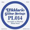 D'Addario PL014, D'Addario PL014 Plain Einzelsaite - Einzelsaite für Gitarren