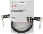 Fender Professional Patch Cable BLK 30 cm Winkelklinkestecker 6,35mm TS/
