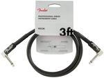 Fender Professional Patch Cable BLK 90 cm Winkelklinkestecker 6,35mm TS/