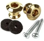 Dunlop Straplok Strap Button Set gold - Endpin