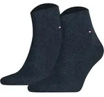 TOMMY HILFIGER Herren Quarter Socken, 2er Pack - Sneaker, Unifarben, 39-49 Blau...