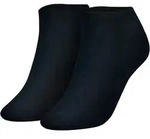 TOMMY HILFIGER Damen Sneaker Socken, 2er Pack - TH, Baumwolle, Uni Dunkelblau 35-38