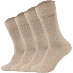 Camano Unisex Socken - Soft Socks, einfarbig, 4er Pack Sand / 39-42