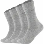 Camano Unisex Socken - Soft Socks, einfarbig, 4er Pack Grau / 39-42
