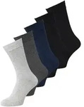 JACK&JONES Herren Socken Bambus 5er Pack - JACBASIC, One Size Grau/Blau/Schwarz /