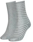 TOMMY HILFIGER Damen Socken im Pack - Women's Patterned Styles Grau meliert 39-42 8er