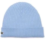 LACOSTE Unisex M&uuml;tze - Strickm&uuml;tze, Beanie, Wolle, Logo-Patch, One Size Hellblau