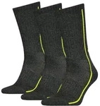 HEAD Unisex Socken - 3er Pack, Sportsocken, Mesh-Einsatz, einfarbig Dunkelgrau /