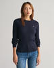 GANT Damen Pullover - STRETCH COTTON CABLE C-NECK, Rundhals, Zopfstrick, Logo...