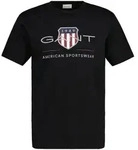 GANT Herren T-Shirt - REGULAR ARCHIVE SHIELD, Rundhals, kurzarm, Baumwolle, Print