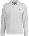 GANT Herren Poloshirt - REGULAR SHIELD LONGSLEEVE PIQUE RUGGER, Langarm, Logo Wei&szlig; /