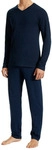 UNCOVER by SCHIESSER Herren Schlafanzug 2-tlg. Set - lang, V-Ausschnitt, Baumwolle,