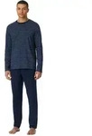 SCHIESSER Herren Schlafanzug, lang - Casual Essentials, Baumwolle, Rundhals
