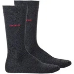 HUGO Herren Socken, 2er Pack - RS Uni CC, Kurzsocken, mittelhoch, Logo, uni Grau /