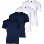 s.Oliver Herren T-Shirt, 4er Pack - Basic, Rundhals, einfarbig Wei&szlig;/Marine /...