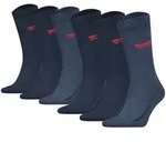 Levi's Herren Socken 6er Pack - Regular Cut Batwing, ECOM, Logo, einfarbig Blau...