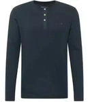 MUSTANG Herren Longsleeve - Arminto, Knit Rib, Henley-Kragen, Slim Fit, Bio-Baumwolle