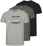 JACK&JONES Herren T-Shirt, 3er Pack - JJETHAN TEE CREW NECK, Vintage Logo,...
