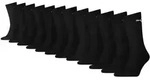 PUMA Unisex Socken, 12er Pack - Sport Crew Sock,Tennissocken, ECOM Schwarz / 35-38