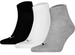 PUMA Unisex Quartersocken, 3er Pack - Quarter Plain 3P, Logo, einfarbig