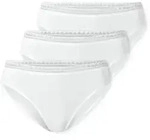 SCHIESSER Damen Rio-Slips, 3er Pack - 3Pack Rio Slip, Stretch Cotton, uni Wei&szlig; / S