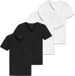 SCHIESSER Herren T-Shirt 4er Pack - Serie "95/5", V-Ausschnitt, S-4XL Schwarz/Wei&szlig;